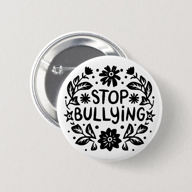 Stop bullying anti against bully button (Front & Back)