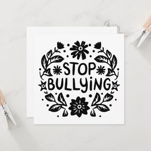 Stop bullying anti bully (Front/Back In Situ)