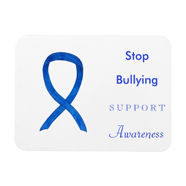 Stop Bullying Awareness Ribbon Custom Magnets (Horizontal)