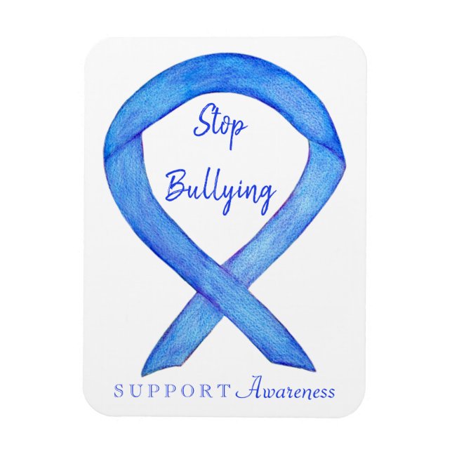 Stop Bullying Awareness Ribbon Customized Magnets (Vertical)