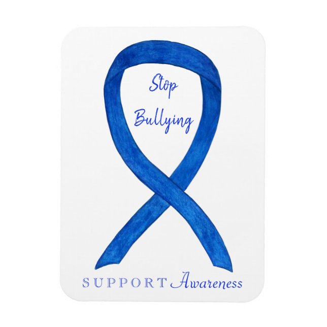 Stop Bullying Awareness Ribbon Customized Magnets (Vertical)
