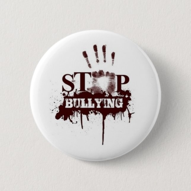 Stop bullying badge pinback button (Front)