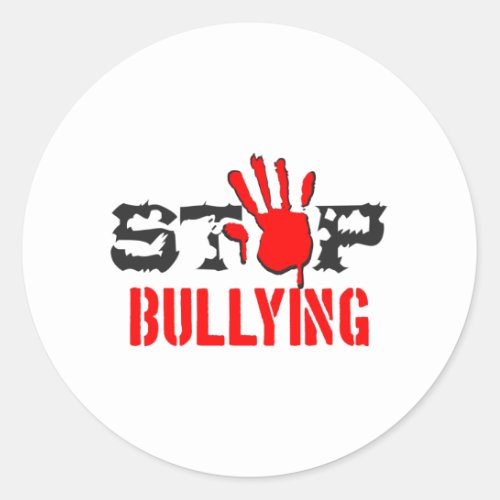 Stop Bullying Classic Round Sticker