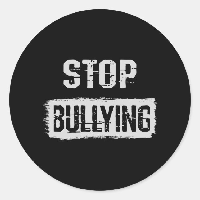 Stop Bullying Classic Round Sticker (Front)