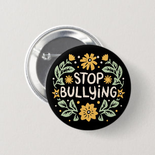 Stop bullying harassment prevention awareness button