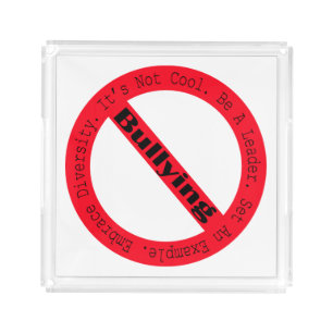 Stop Bullying-Logo by Shirley Taylor Acrylic Tray