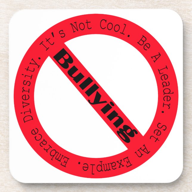 Stop Bullying-Logo by Shirley Taylor Beverage Coaster (Front)