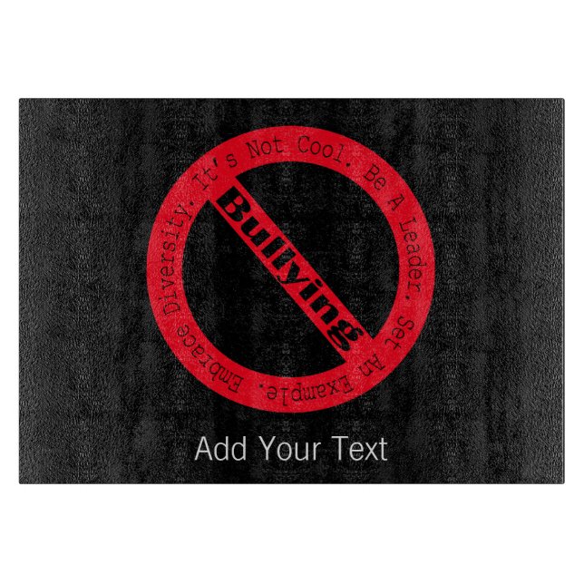 Stop Bullying-Logo by Shirley Taylor Cutting Board (Front)