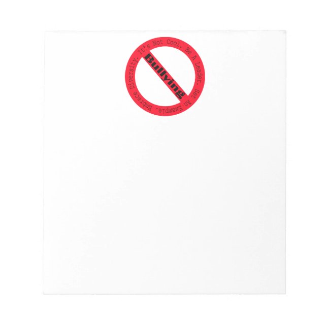Stop Bullying-Logo by Shirley Taylor Notepad (Front)