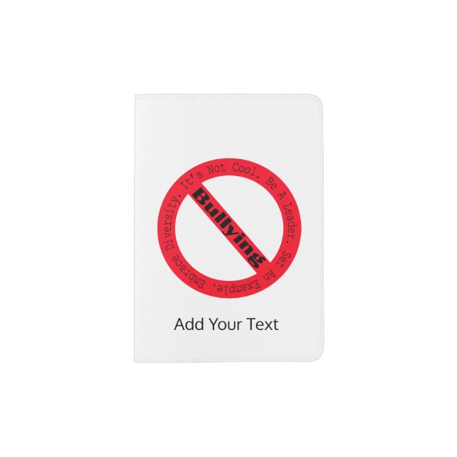Stop Bullying-Logo by Shirley Taylor Passport Holder (Front)
