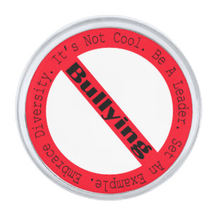 Stop Bullying-Logo by Shirley Taylor Silver Finish Lapel Pin