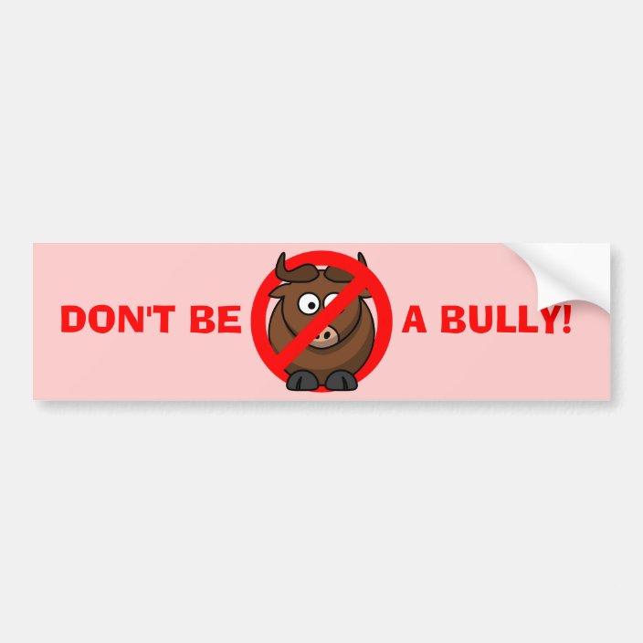 Stop Bullying Now Don't Bully Bullying Prevention Bumper Sticker Zazzle