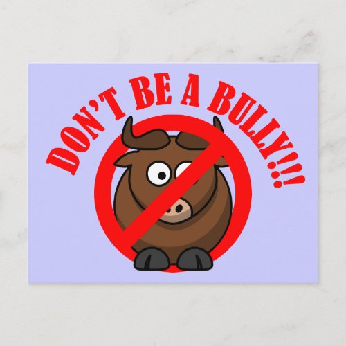 Stop Bullying Now Dont Bully Bullying Prevention Postcard
