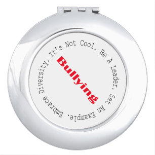 Stop Bullying-Outline by Shirley Taylor Makeup Mirror