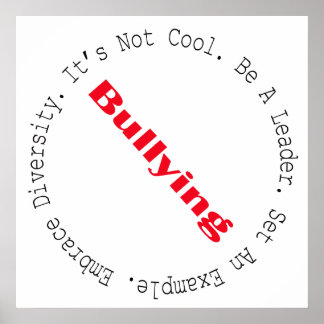 No Bullying Posters | Zazzle