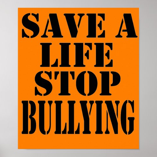 stop bullying poster | Zazzle.com