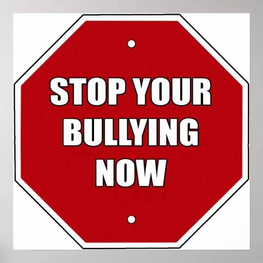 Stop Bullying Poster | Zazzle.com