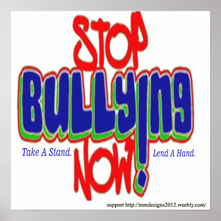 stop bullying poster | Zazzle.com