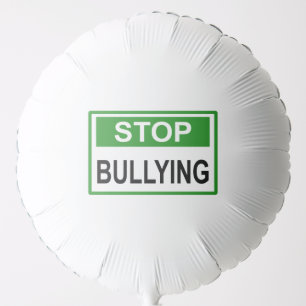 Stop Bullying Sign green Balloon