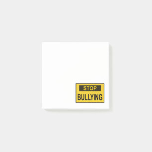 Stop Bullying Sign yellow Post-it Notes