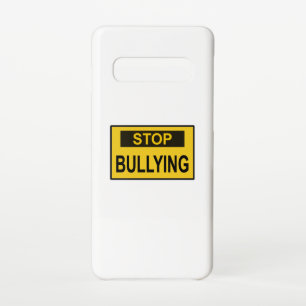 Stop Bullying Sign yellow Samsung Galaxy S10 Case