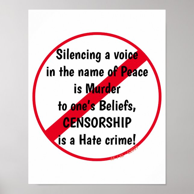 Stop Censorship Poster (Front)