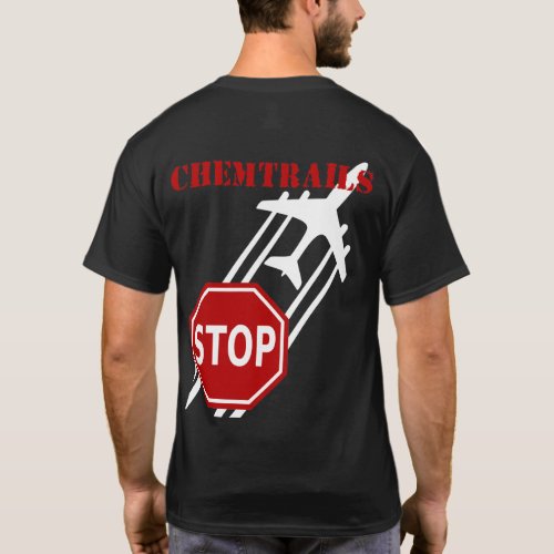 Stop Chemtrails dark tshirt