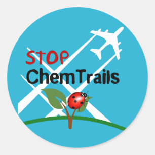 Stop Chemtrails Lady Bug Ecocide Classic Round Sticker