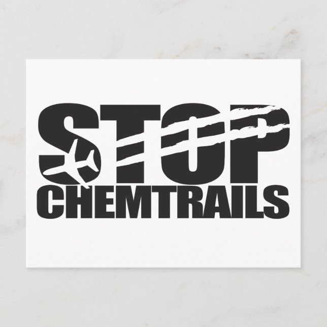 Stop Chemtrails Postcard (Front)