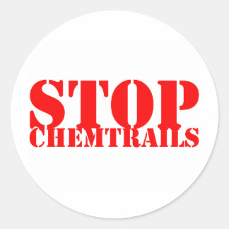 Stop Chemtrails - Round Sticker