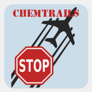 Stop chemtrails square sticker
