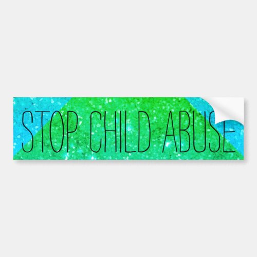 Stop Child Abuse Awareness Bumper Sticker