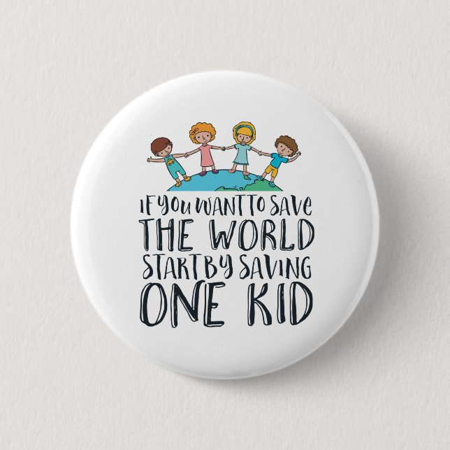 Stop Child Abuse Awareness Hope and Love Campaign Button (Front)