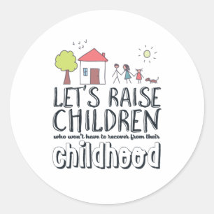 Stop Child Abuse Awareness Hope and Love Campaign Classic Round Sticker