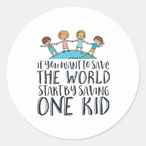 Stop Child Abuse Awareness Hope and Love Campaign Classic Round Sticker