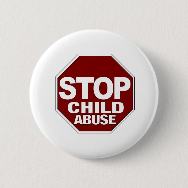 Stop Child Abuse Button (Front)