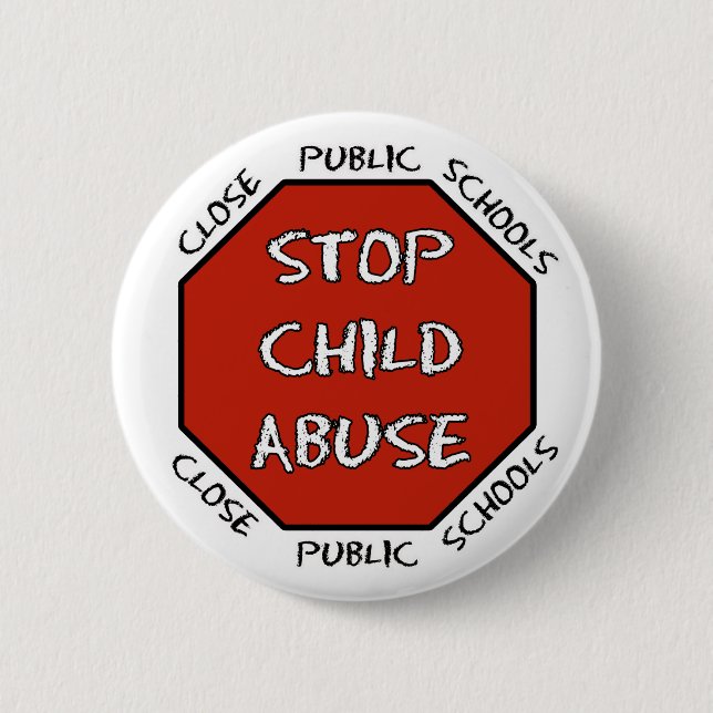 Stop Child Abuse Button (Front)