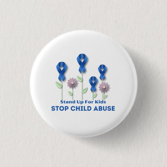 Stop Child Abuse  Button (Front)