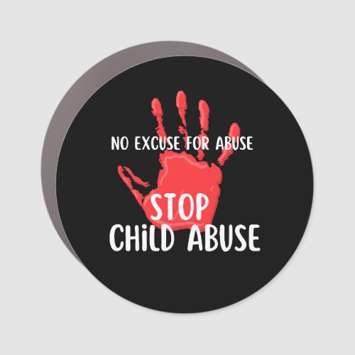 Stop Child Abuse Car Magnet