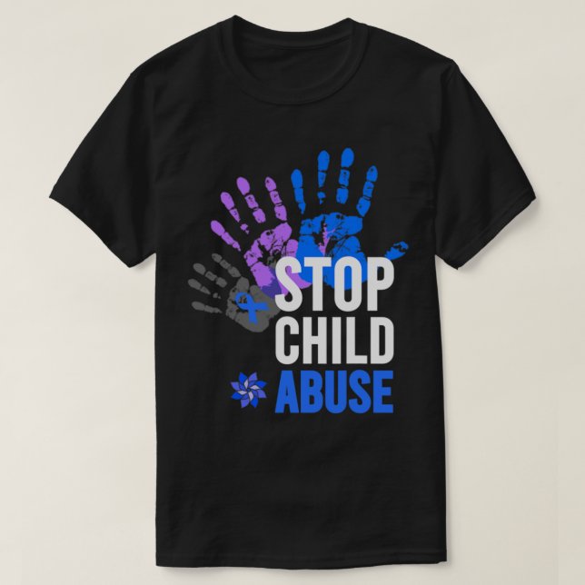 Stop Child Abuse - Child Abuse Prevention Awarenes T-Shirt (Design Front)