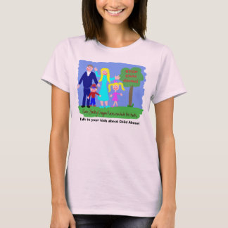 Stop Child Abuse! - Crayon Faces T-Shirt