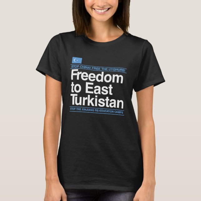 Stop China Free the Uyghurs T-Shirt (Front)