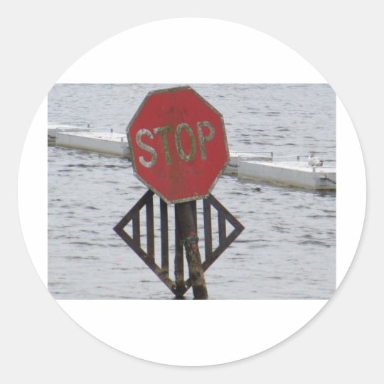 Stop Classic Round Sticker