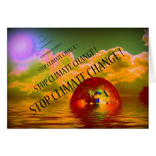 STOP CLIMATE CHANGE ! CARDS (Front Horizontal)