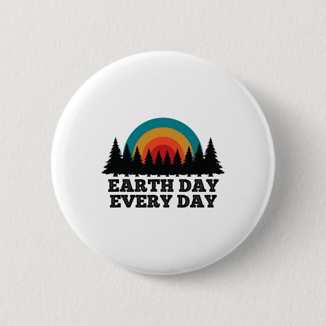 Stop Climate Change Save The Planet Earth Day  Button (Front)
