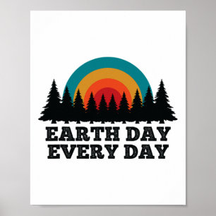 Stop Climate Change Save The Planet Earth Day Poster