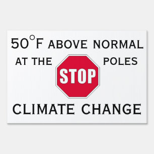 Stop Climate Change Sign