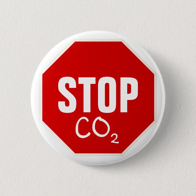 STOP  CO2 PINBACK BUTTON (Front)