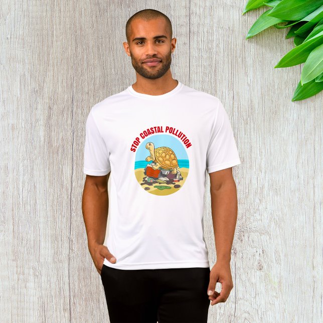 Stop Coastal Pollution Sea Turtle Environmental  T-Shirt (Creator Uploaded)