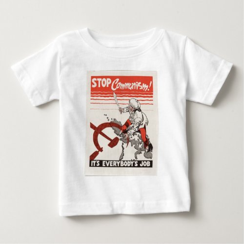 Stop Communism Propaganda Apparel Baby T_Shirt